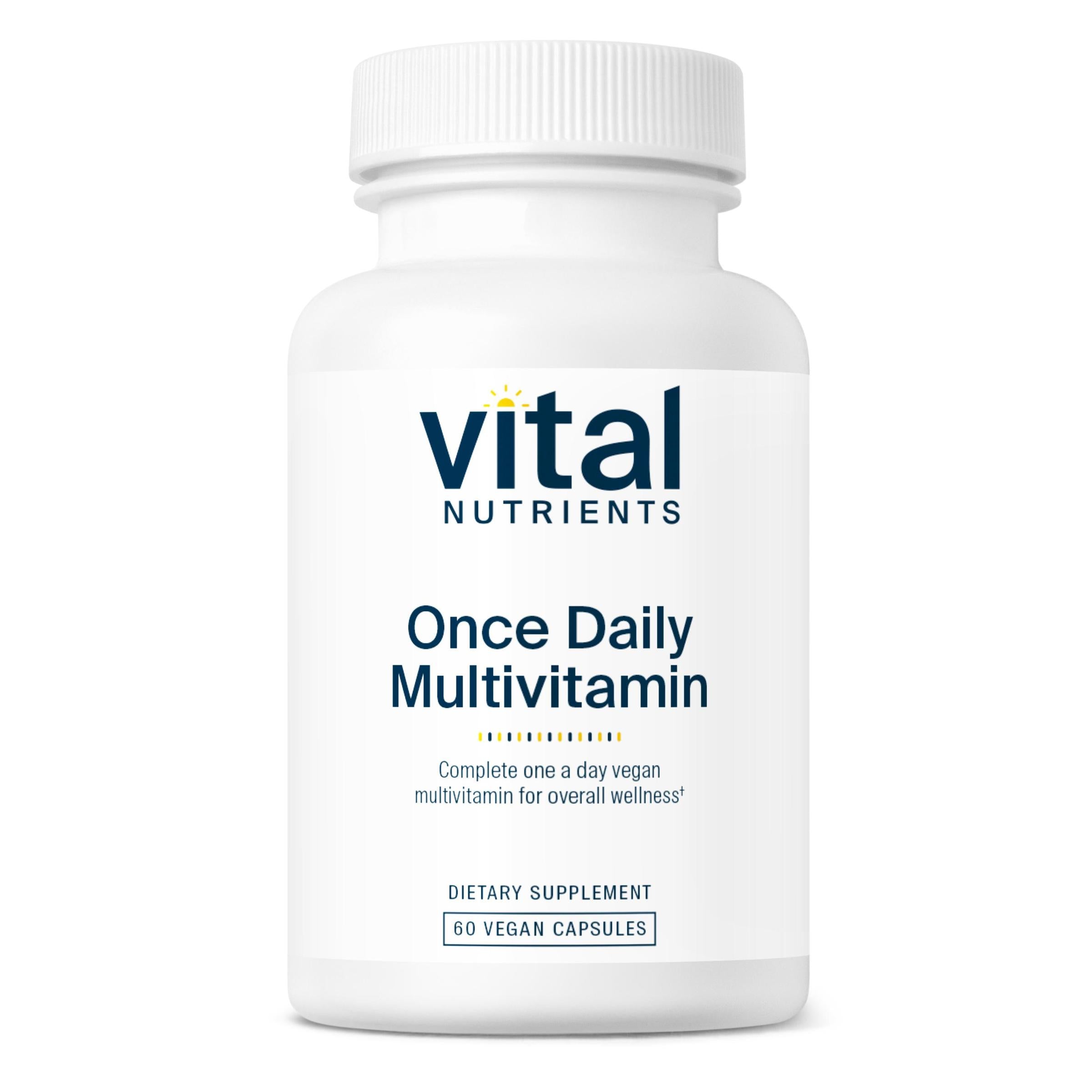 Vital Nutrients Once Daily Multivitamin 60 Vegan Capsule Bottle