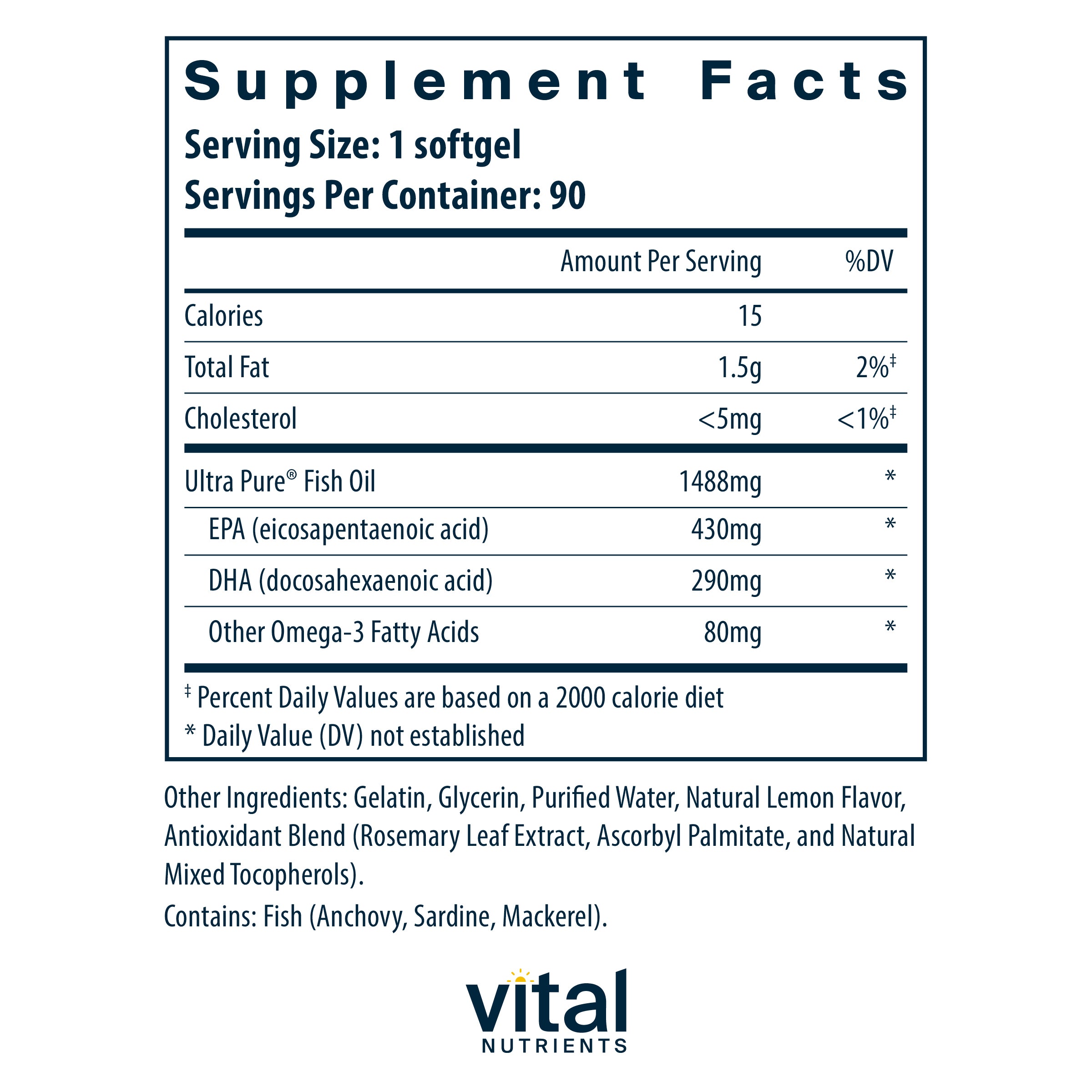 Ultra Pure® Fish Oil 800 Triglyceride Form Pharmaceutical Grade